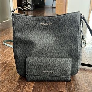 Michael Kors Black Signature Crossbody Bag